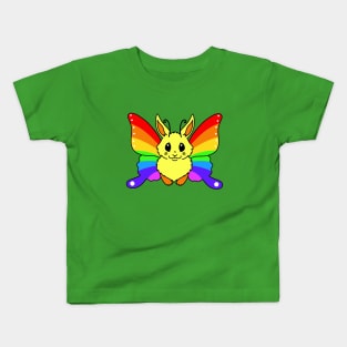 Rainbow Bunny Butterfly Kids T-Shirt
